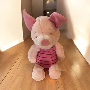 Disney Pink Plush Piglet with Corduroy Texture